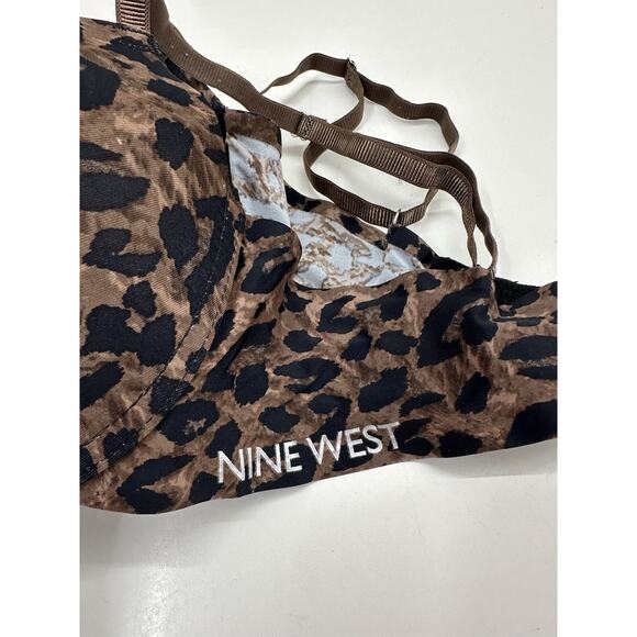 Nine West Womens Bra Brown Animal Print Padded Size 34C - Picture 4 of 11